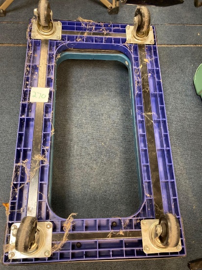 (2) flat floor Dollys dollies plastic w/ steel and casters