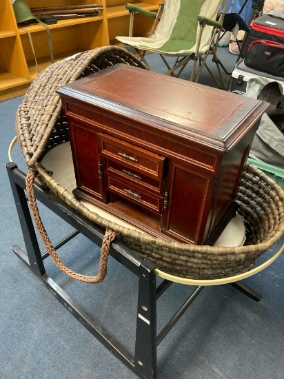 bassinet and jewelry box