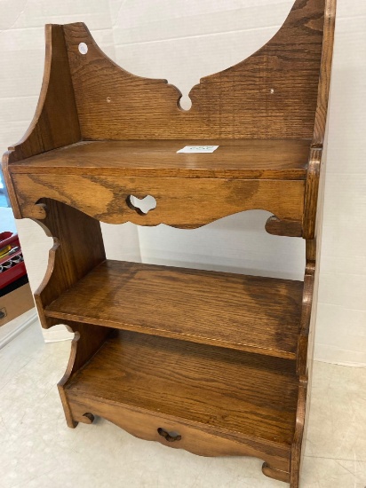 Oak shelf 19 inches wide 31 inches tall