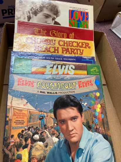 Two Elvis albums two Chubby Checker albums
