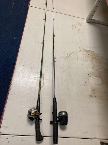 Two fishing rods and reels