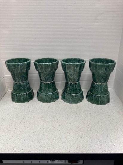 Set of 8 vintage Hull planters