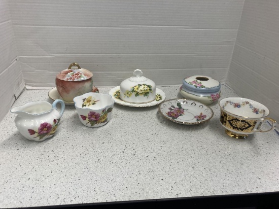 Paragon butter dish bone china cream and sugar etc