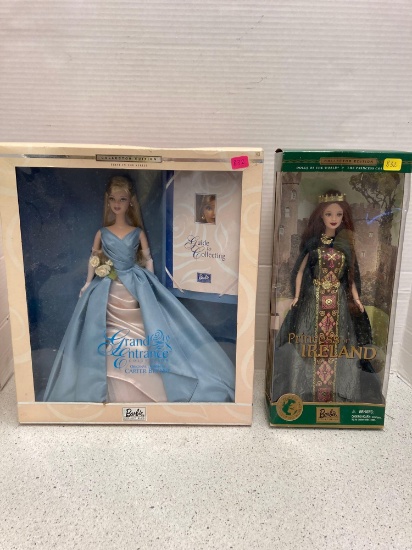 Two Barbie dolls
