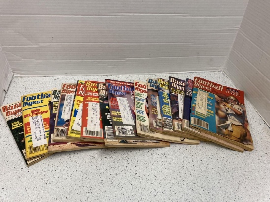 1989 football and baseball digest magazines