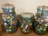 marbles in jars
