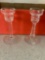 signed Waterford crystal candlesticks