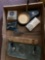 desk items clock etc.