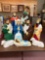 Vintage Empire blow mold nativity set 9 pieces