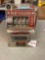 Vintage cast aluminum mini slot machine bank