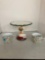 Crate and Barrel Christmas mugs and a cake stand