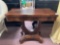 antique flame mahogany card table fliptop
