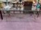 Iron beveled glass coffee table