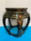 Black lacquer decorated plant stand