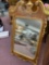 ornate wood gold wash burled wall mirror