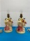 Pair of flamenco dancers lamps working condition