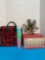 3 thermoses in case 12 days of Christmas glasses Tupperware