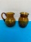 Art glass pitcher and vase