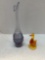 Viking purple frosted swing vase 12 inches tall and Viking duck