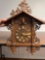Fancy inlaid Black Forest cuckoo clock