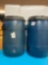 Plastic barrels with locking lid latches