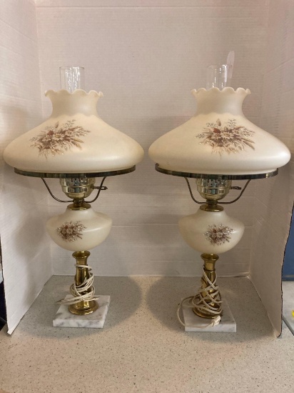 Pair of vintage parlor lamps