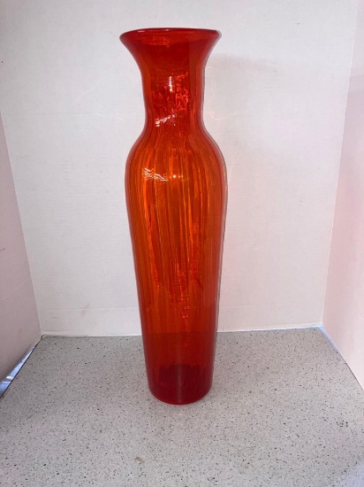 mid century modern Art glass vase 22 inches tall