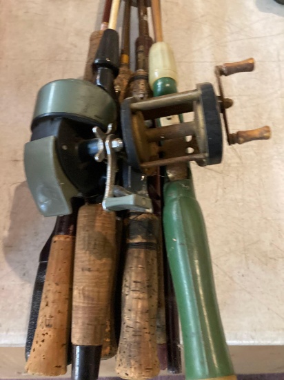fishing rods and reels