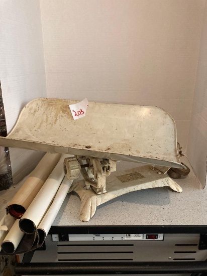 Vintage Detecto scale and some posters