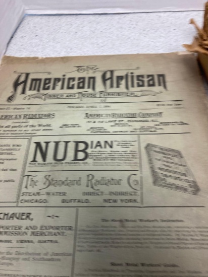 American artisan house furniture vintage calendars Philco appliance material
