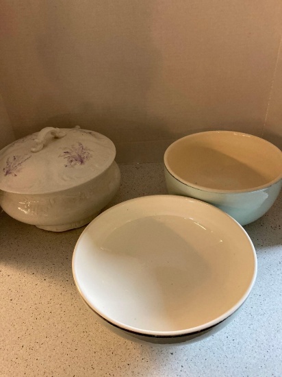 ballerina mixing bowls antique porcelain covered bowl