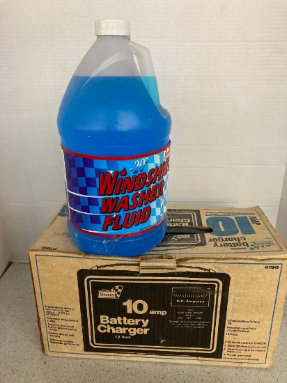 Sears 10 amp battery charger 1 gallon windshield washer fluid