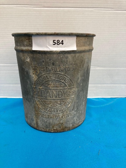 Galvanized ice cream bucket