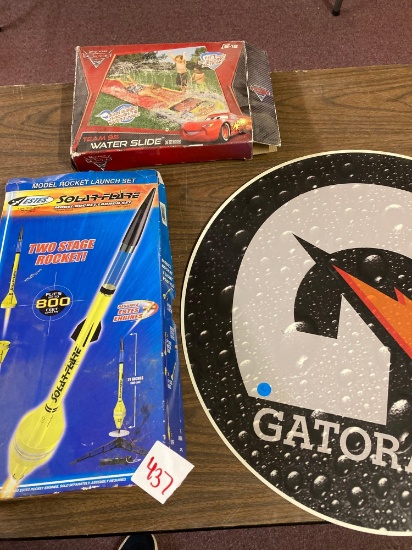 gatorade sign two stage model rocket waterslide