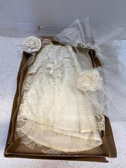 Baby Doll wedding dress in box