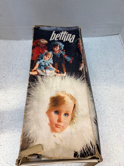 Rare Sebino Bettina doll in box with original clothes papers etc 16 inches tall