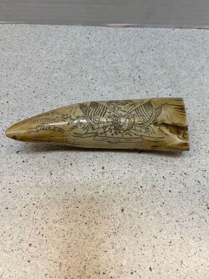 scrimshaw faux whales tooth
