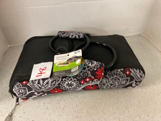 chiller platter built in freezer gel insulated bag set
