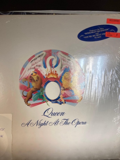 Four LP records queen Alice Cooper The Who