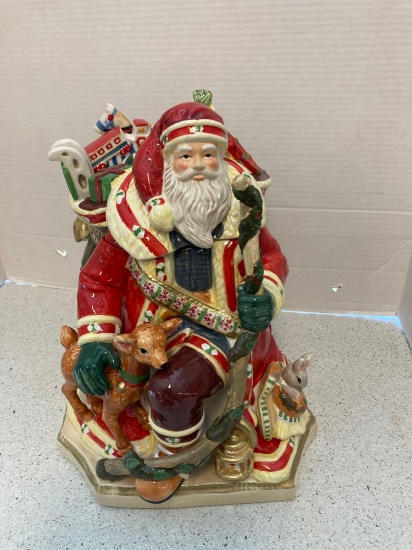Studio Nova Woodland Holly Santa cookie jar