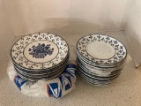 Stonehenge country blue saucers