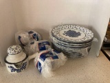 Stonehenge country blue dinner ware
