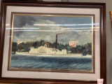 framed art steamship America 34 x 43?