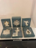 6 Lenox boxed ornaments