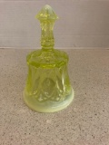 Fenton Vaseline opalescent glass bell