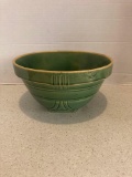 Antique green glaze yellow ware bowl with hexagon vase