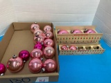 Vintage pink ornaments