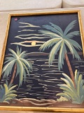 vintage framed art Christmas art