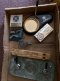 desk items clock etc.