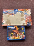 Mega Bloks set and Christmas Playmobil